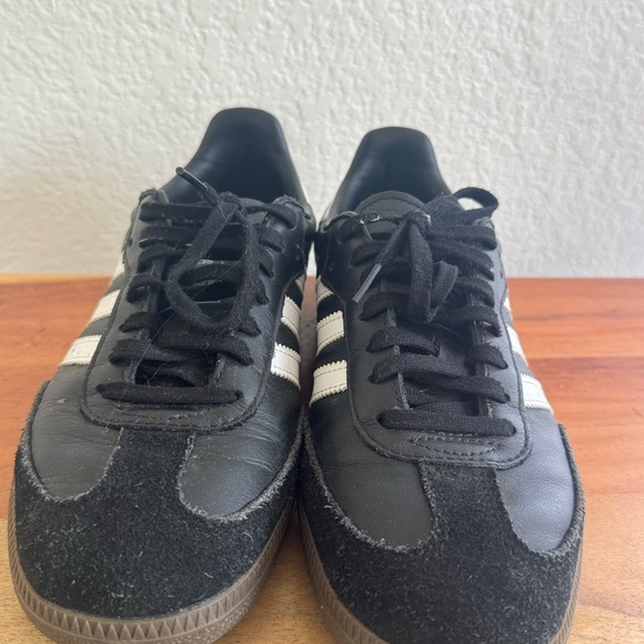 adidas Black & White Samba Leather Sneakers - Picture 3 of 5